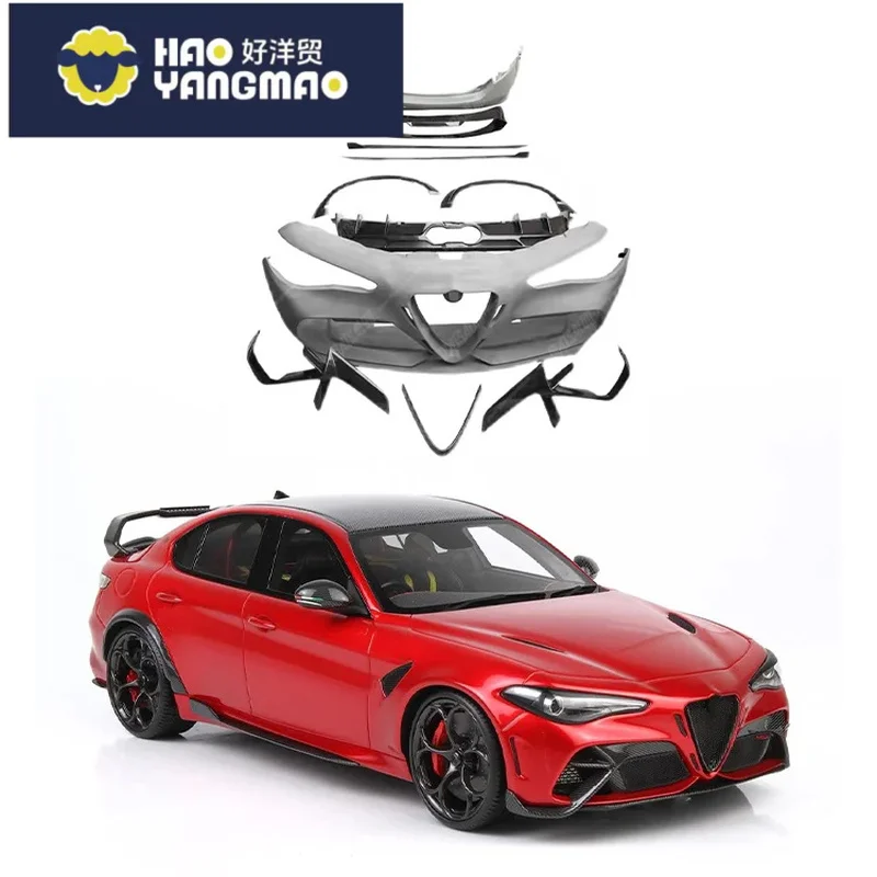 Suitable for Parts Half Carbon Fiber Body Kit Alfa Romeo Giulia GTAM Style Bumpers Other Car Part