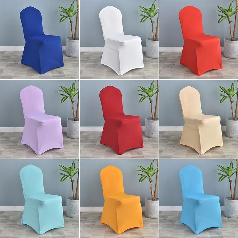 

Stretch Chair Covers Thickened Universal Fit for Wedding Banquet Hotel Party Elastic Spandex