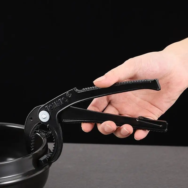 【السلام】مشابك توصيل وعاء حجري مضادة للحرق وحامل وعاء ملقط لوح تسخين لمقلاة الهواء والشواية وأداة أدوات المطبخ #4