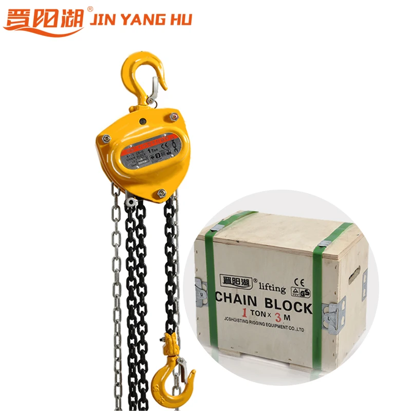 JIN YANG HU k75 Lifting Tool Industrial Triangle 1000kg Manual Chain Block Hoist 1ton 10FT Manual Hoist Chain Hoist