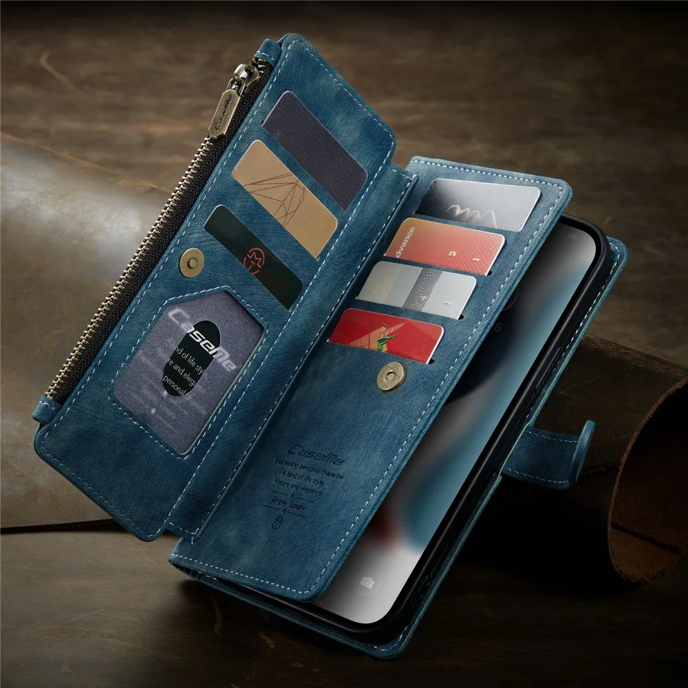 Vintage Card Holder Leather Wallet Case for iPhone 11 12 13 14 15 Pro Max Mini XR XS Max 8 7 6s Plus SE 2020 2022 Storage Cover