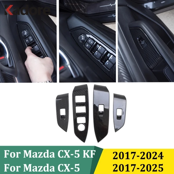 

Для Mazda CX-5 CX5 2017-2024 и CX8 CX-8 2017-2025 дверной подлокотник, панель, кнопка подъема окна, накладка, наклейка, автомобильные аксессуары