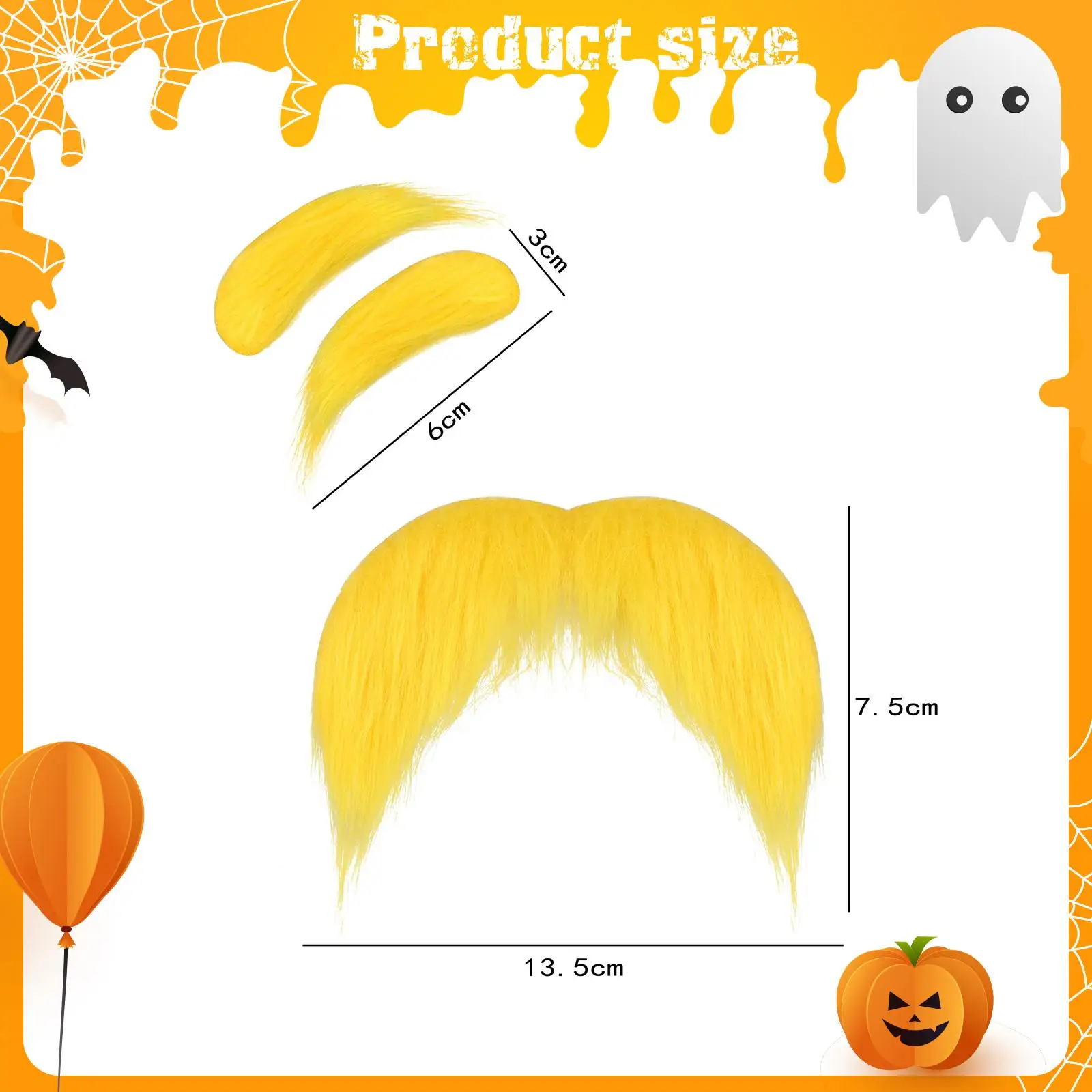 Self Adhesion DIY Mustache Set Club Props Women Men Prop Fake Beard Eyebrows