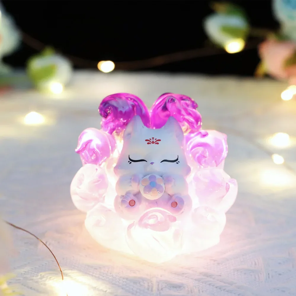 

Ancient Nine Tailed Fox Rose Fairy Night Light Series Blind Box Toys Kawaii Doll Action Figure Toy Collectible Model Mystery Box