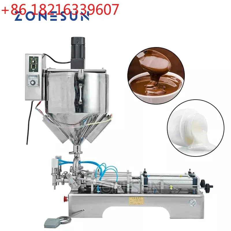YAO  Mixing with Heater Filler Very Viscous Material Paste Chocolate shampoo Sauce Packing Equipment Filling Machine