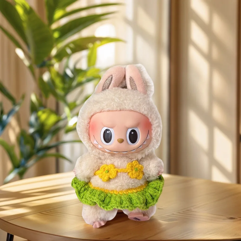 

17cm Handmade Doll Summer Bikini Decorative Knitted Doll Clothing DIY Doll Beach Swimsuit Plush Doll Clothes for Doll Decoration