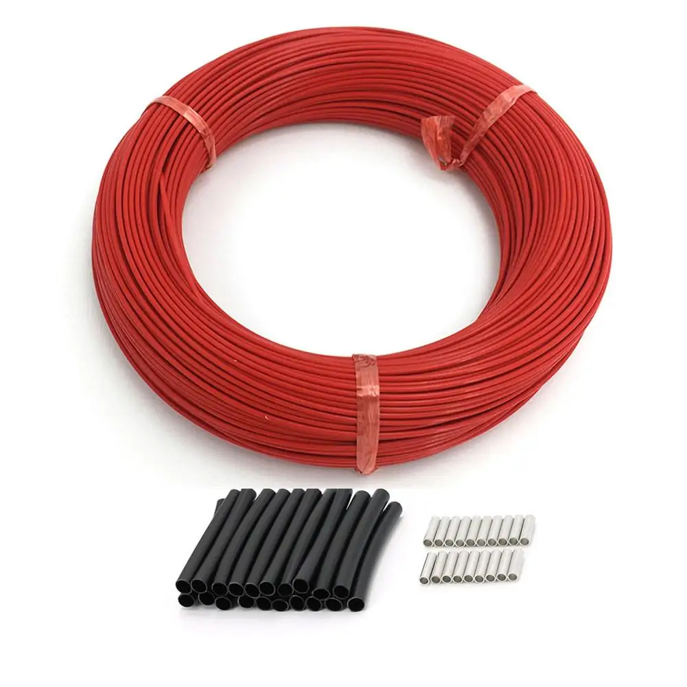 100m/lot Infrared 1K 2K 3K 6K 9K 12K 18K 24K Fluoroplastic Warm Floor Heating Wire DIY Electric Heating Cable Hotline
