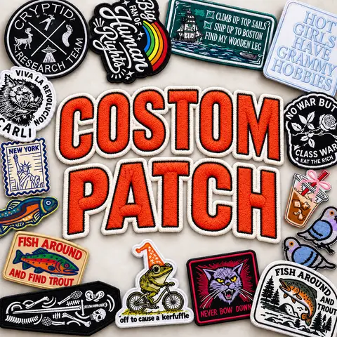 Create Your Own Logo Embroidered Patch, Iron-On Applique for Backpacks, Coats, Caps and Garment Customization