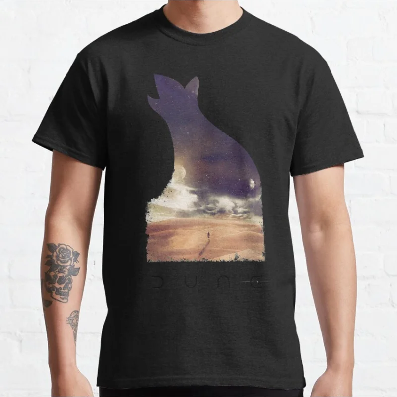 

0103 sandworm Visit Arrakis Vintage Dune Sci Fi Gift t shirt for men Large size Tops S-6XL 100% cotton mens Clothes