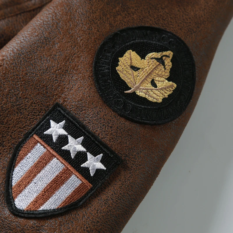 Jaket Kulit Kualitas Tinggi Baru 2025 Jaket Bomber Kulit Asli Bisnis Jaket Penerbangan Kulit Asli Pria Mantel Pilot Hitam