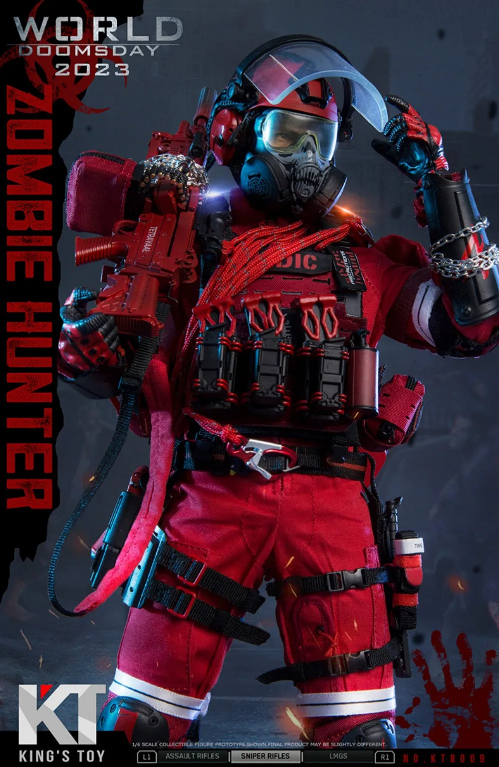 ViiKONDO KT8009 Action Figure 1/6 Scale Doomsday Zombie Hunter KING'S ของเล่น 12 นิ้ว Army Men ตุ๊กตาของเล่นทหารคอลเลกชัน