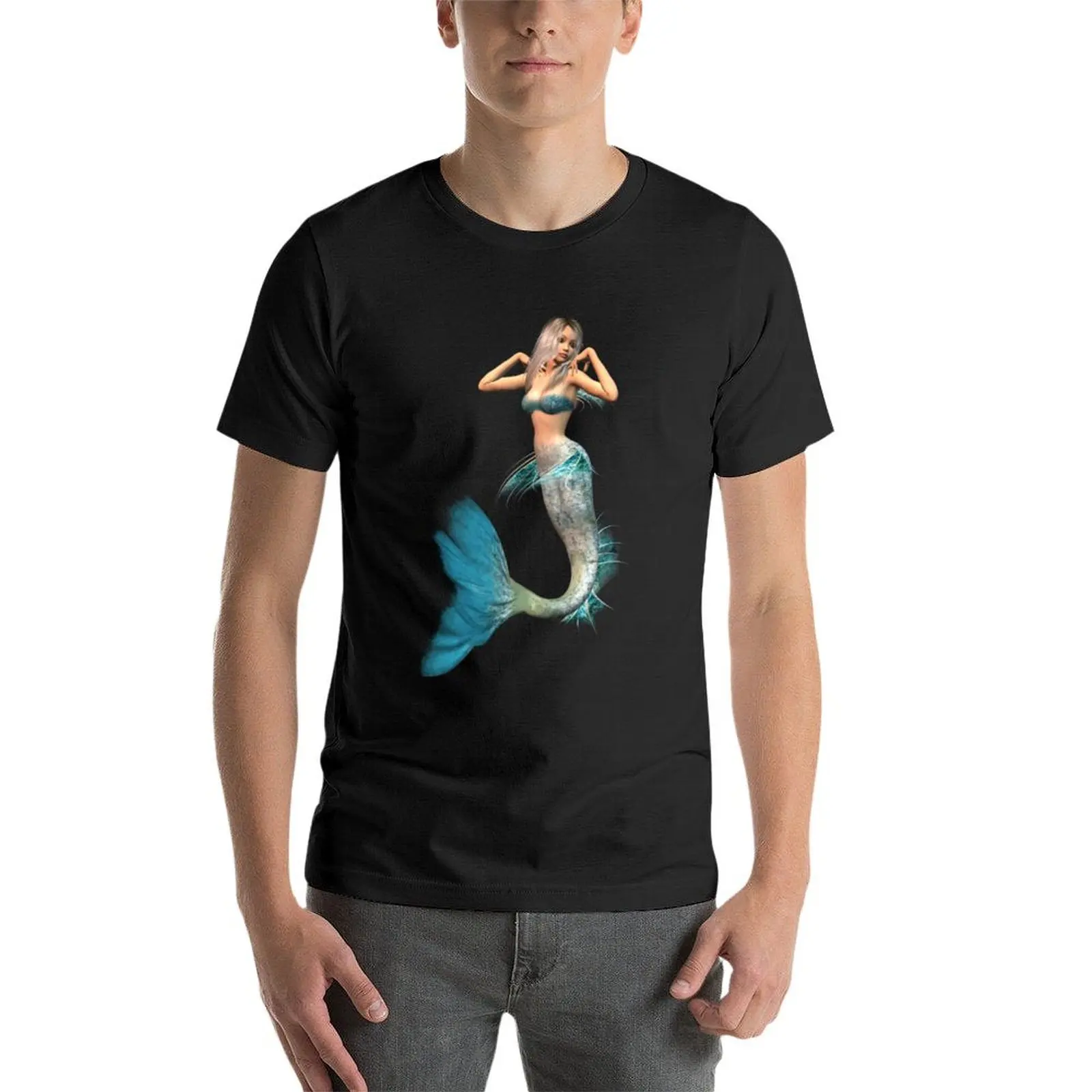 Magical Mermaid T-Shirt sports fans aesthetic clothes black t shirts for men