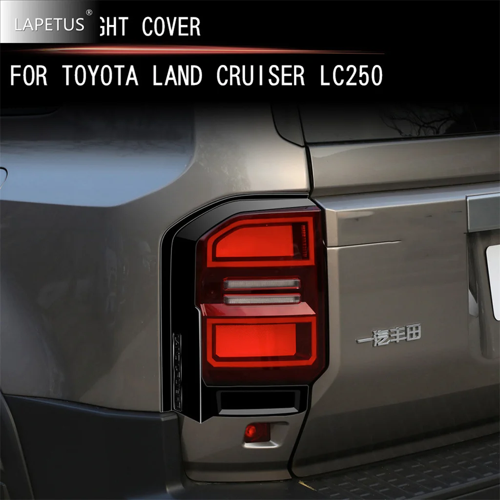 

For Toyota Land Cruiser 250 Prado LC250 2024 2025 ABS Black Rear Tail Light Lamps Cover Trim Taillight Car Styling Accessories