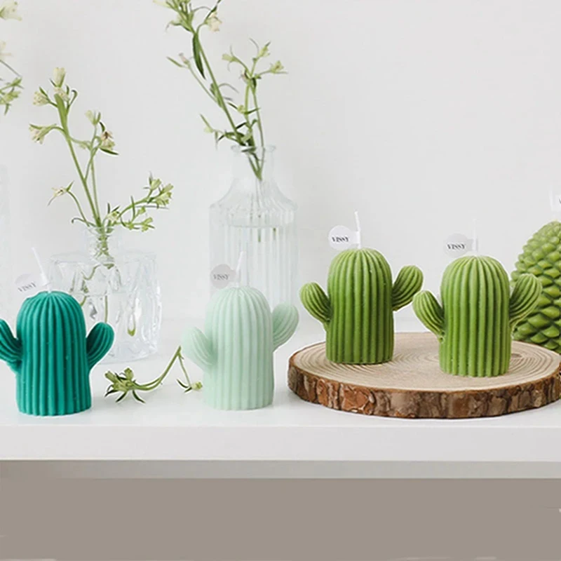 Cactus Plant Candle Silicone Mould Candle Mould Gypsum Forming Resin Mould Aromatherapy Soap Candle Making DIY Handmade Supplies