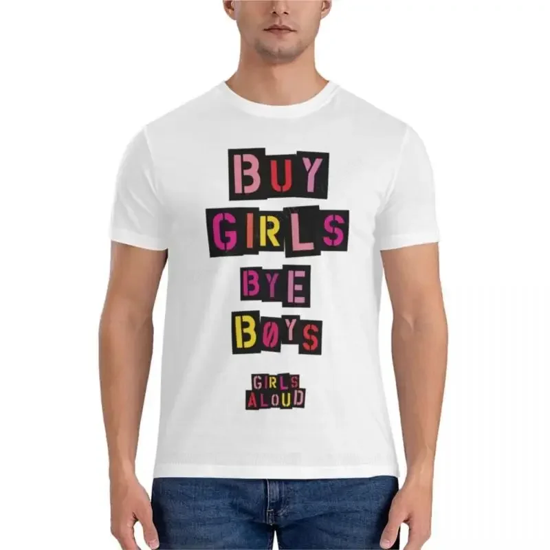 Girls Aloud Vintage 'Buy Girls Bye Boys' Fuchsia Pink T-Shirt By Nadine Cole Nicola Roberts Sarah Harding Cheryl Co