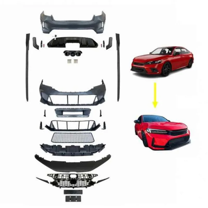 

OEM Auto Parts Modification Upgrade Bodykit Type R Car Bumper Grill GEN 11Th For FL5 Sedan 2022+ Car Body Kit