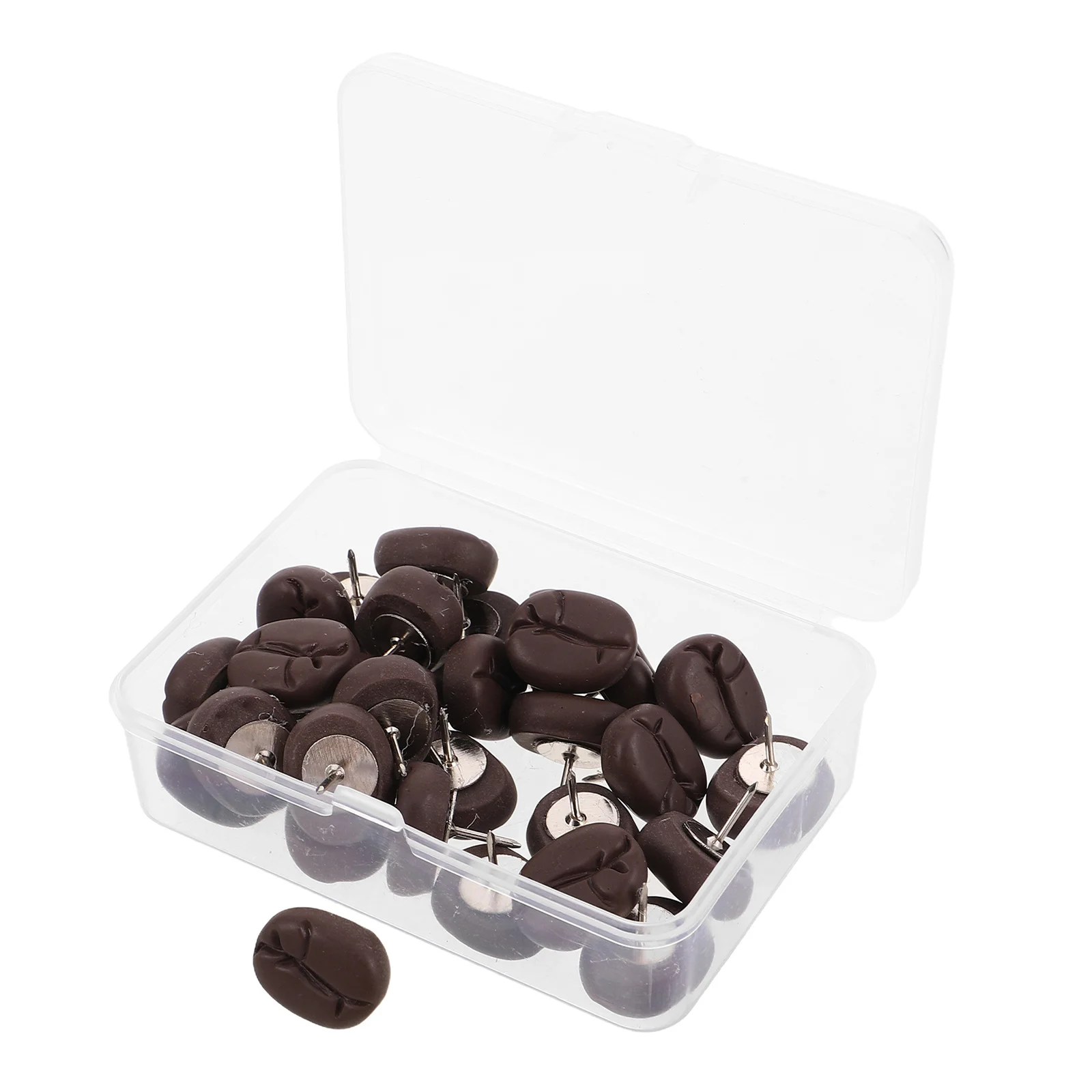 

40Pcs Kawaii Coffee Bean Push Pins Cute Resin Thumbtacks for Corkboard Poster Board Wall Art Craft Scrapbooking Organization