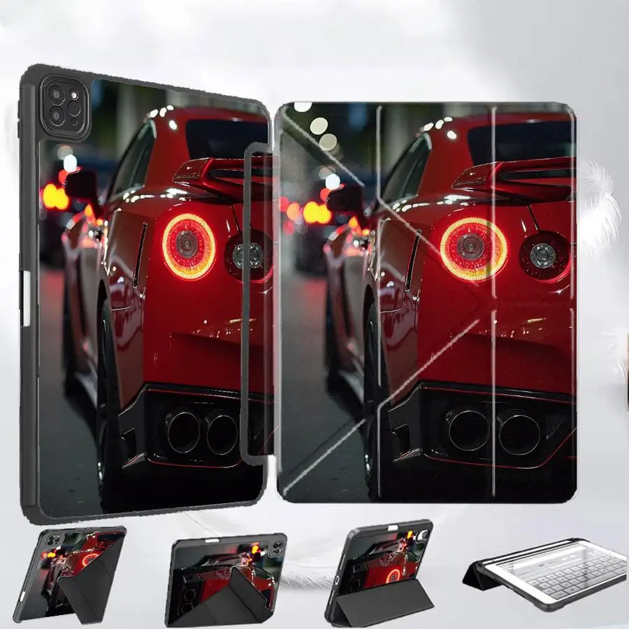 

Красный чехол-подставка для планшетов iPad Air 4, 5, M3, M2, M4, 11 дюймов, Mini 6, 7, Pro 2025, Pro 11-го, 10-го, 9-го, 8-го, 7-го поколений, 12.9 дюймов