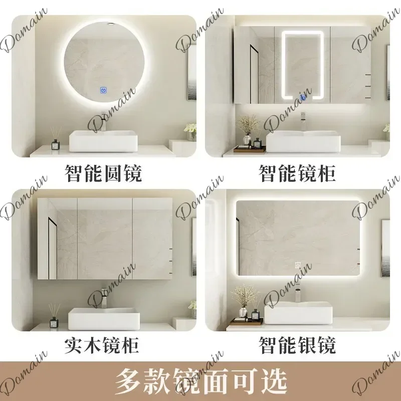 SX Solid Wood Bathroom Vanity Wall-Mounted Cabinet & Vessel Sink - Compact Nordic Style Small Spaces, Custom Made Furniture JT40