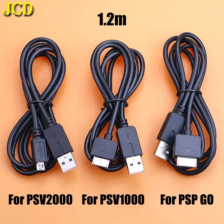 JCD 1Pcs 1.2m Black USB Charging Cable Transfer Adapter Wire Data Charge Cord Line For PSV 1000 2000 PSV1000 PSV2000 PSP GO
