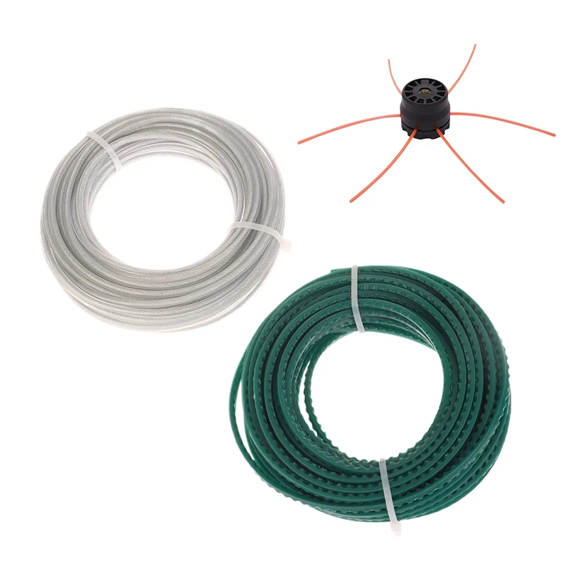 1PC Garden Tool 3mm Nylon Grass Trimmer Line Brush Cutter Head Strimmer Square Rope Mowing Wire Lawn Mower Fildebroussailleuse
