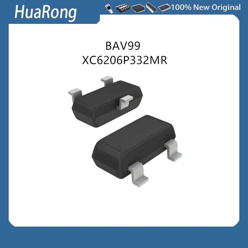 20Pcs/Lot  BAV99,215 A7W  XC6206P332MR 662K  SOT-23