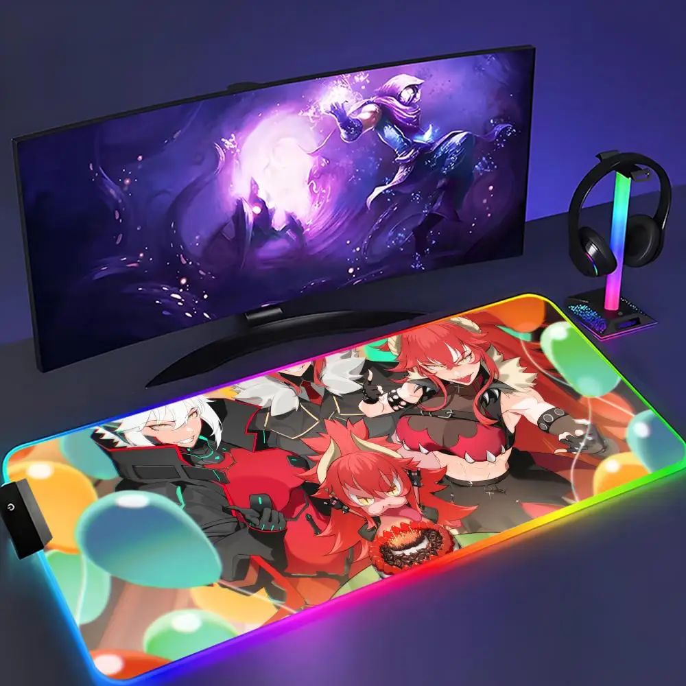 

Коврик для мыши Zentreya XXL RGB коврик для мыши Kawaii игровые аксессуары компьютерная клавиатура большой светодиодный настольный коврик с подсветкой коврик для мыши