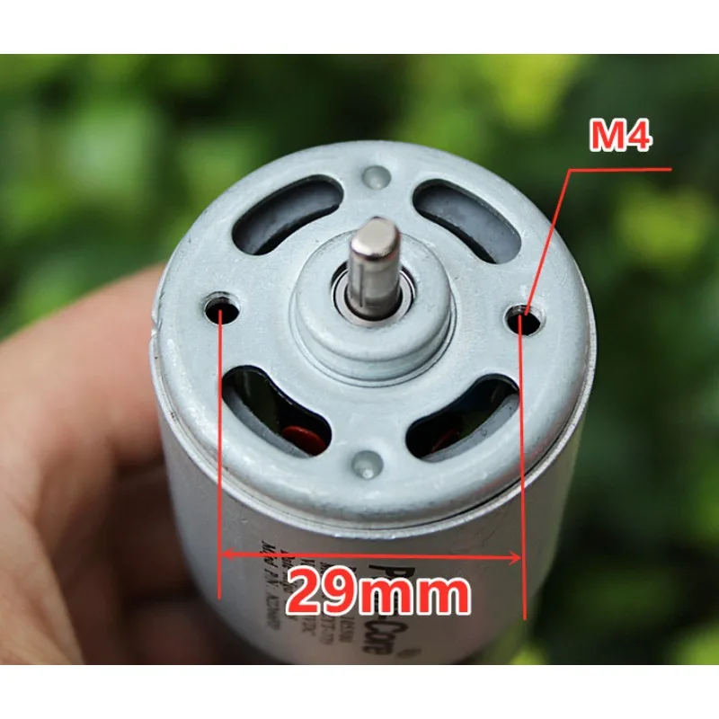 محرك RS-775 مع مروحة تبريد مدمجة، محرك تيار مستمر عالي السرعة 18 فولت، عمود D للأدوات الكهربائية ونماذج DIY