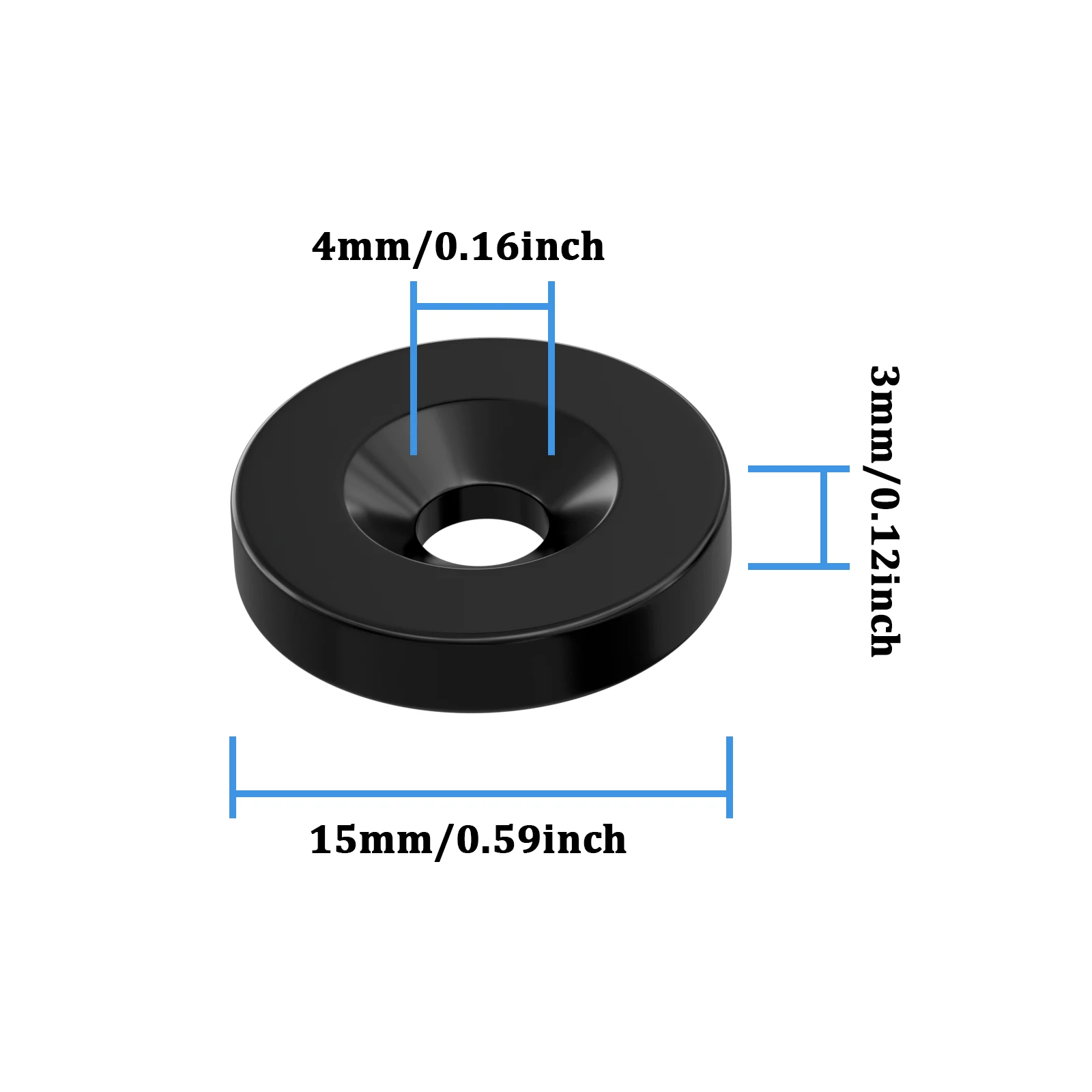 5~100Pcs 15x3 Hole 4mm Strong Magnets Countersunk Round Neodymium Magnet N35 NdFeB Rare Earth Powerful Permanent Magnetic Imanes