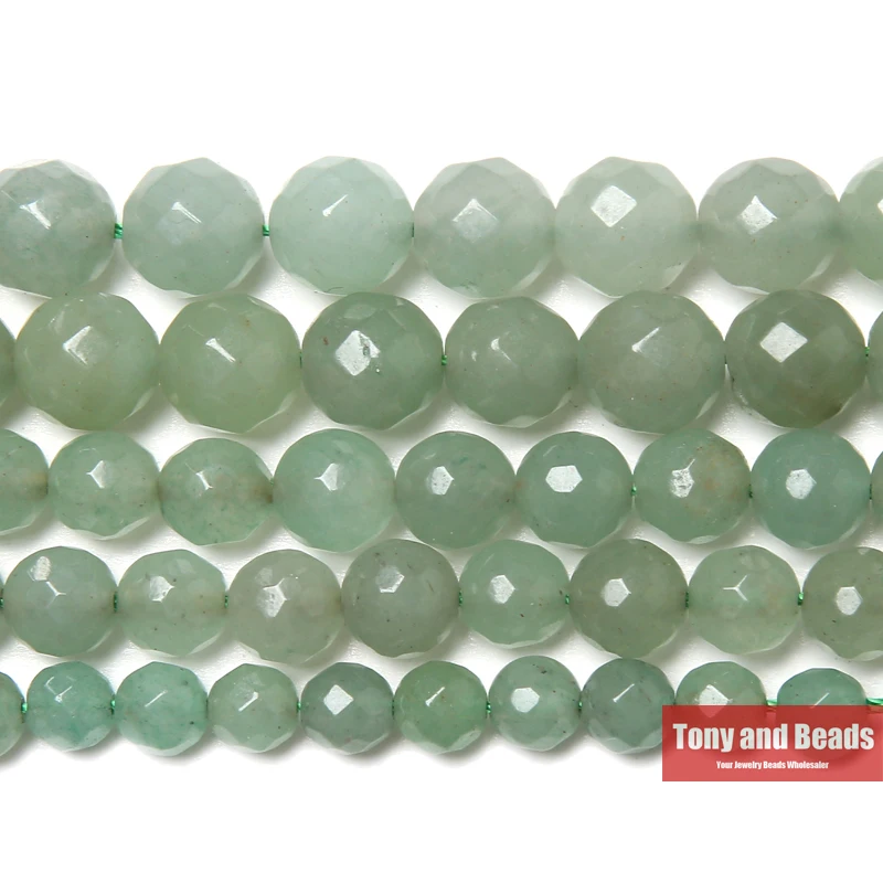 New Arrival Faceted Green Aventurine Beads 15\