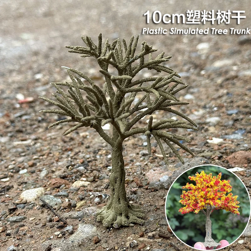 10cm Plastic Simulation Tree Trunk Model Tree Making Landscape Material Miniature 1/87 Scale Platform Decor Train Railway Layout