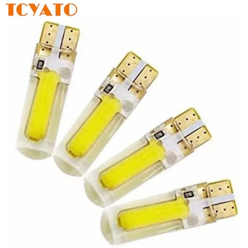 

TCYATO Car LED small lights, interior lights T10 COB 12v silicone width indicator lights, license plate lights,