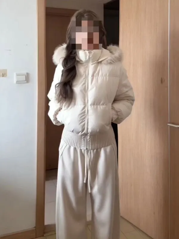 

Корейская модная стеганая куртка с капюшоном из хлопка, дышащая, с трикотажной внутренней подкладкой, для молодых женщин