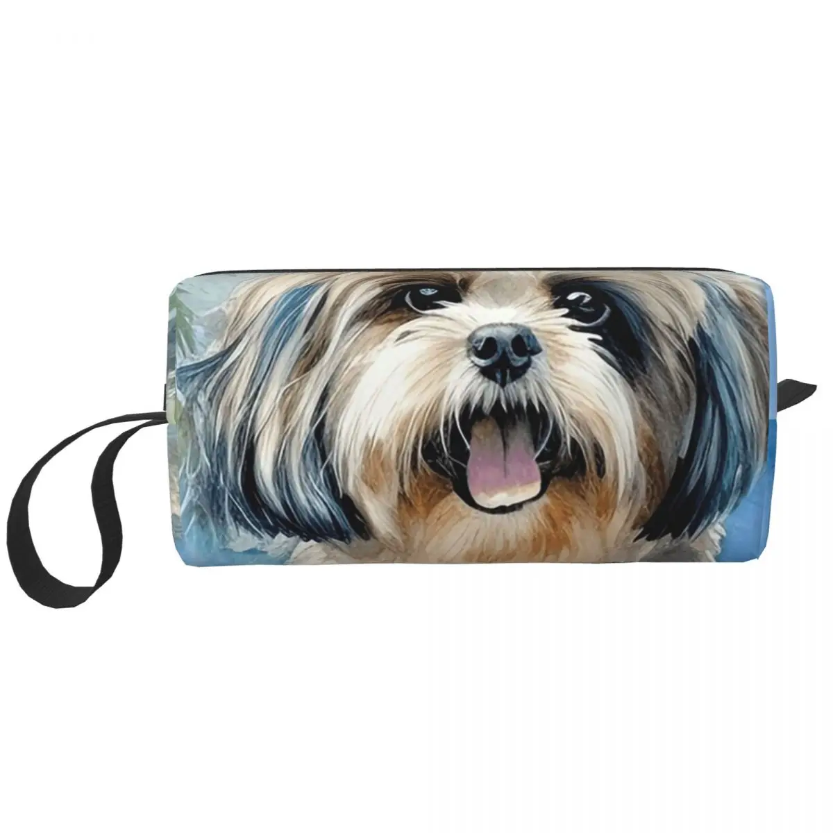 Federmäppchen mit Shih-Tzu-Motiv am Strand, für Jungen und Mädchen, Schule, Stiftbox, Bleistiftbeutel, Schreibwaren, Reise-Organizer für Damen