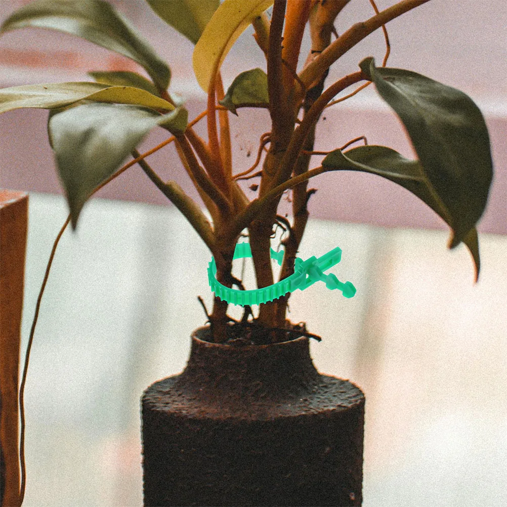 

12Pcs Adjustable Garden Plant Ties Reusable Green Tree Support Bands Flexible Shrub Truck Fastening Cord Organizer