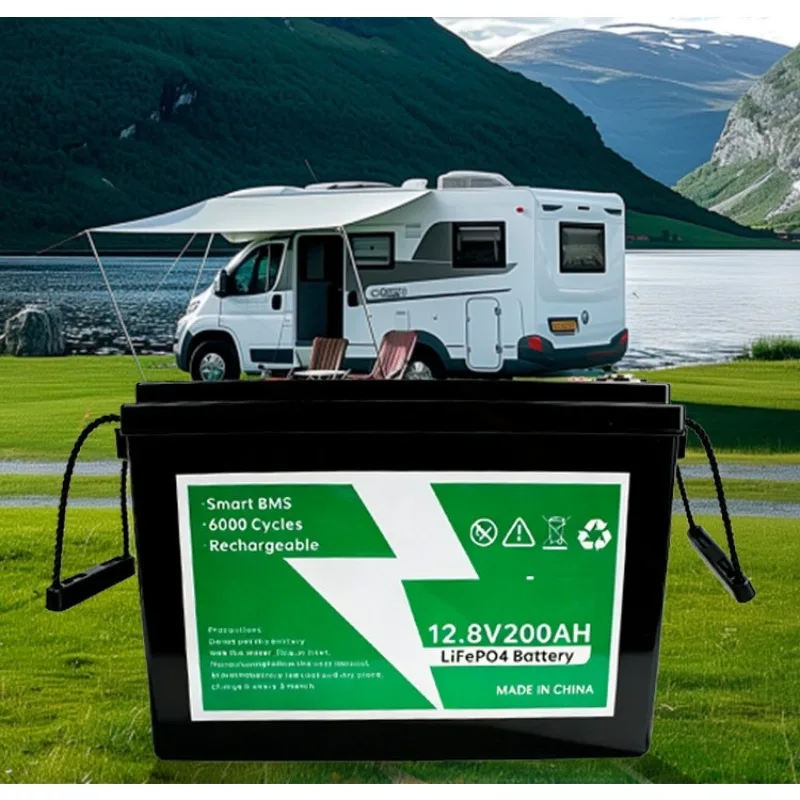 12.8V 200AH LiFePO4 Battery Energy‑Storage Power Supply Lead‑acid‑to‑Lithium Retrofit Application for RVs Camping Yachts