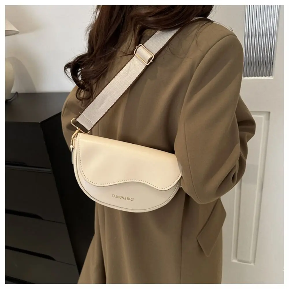 Fashion Women Shoulder Bag Crossbody Bag PU Leather Small Handbags Purses Retro Semicircle Messenger Bags Female Clutch Tote