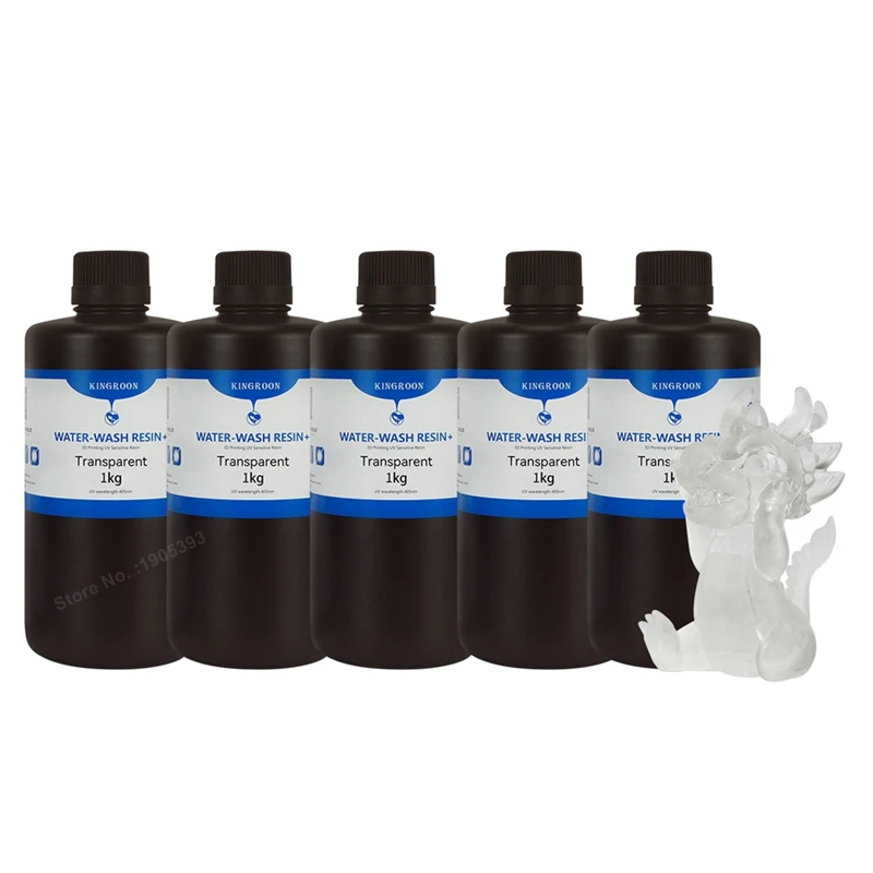 Kingroon Water-Wash Hars 22lbs 405nm Standaard Fotopolymeer Water Wasbare Hars Voor Lcd 3d Printer Hoge Precisie 5Kg 10Kg