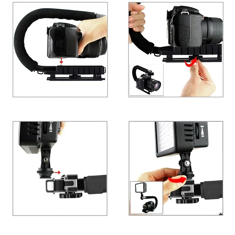 U-shaped Camera Stabilizer Universal Handheld DV C-frame Photography Gimbal Stabilizer for DSLR SLR DV Cameras Mobile Phone