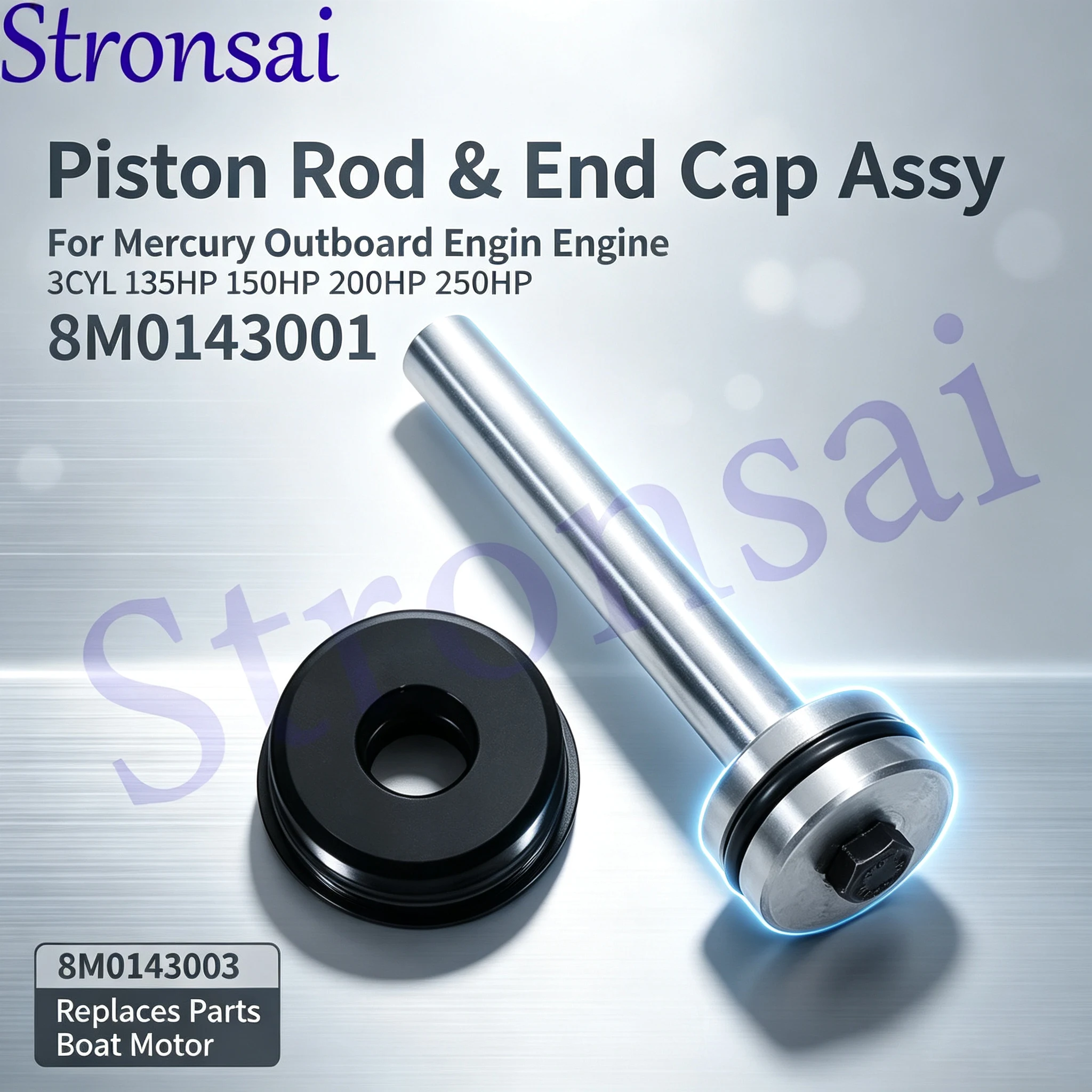 Outboard Parts Piston Rod & End Cap Assy 8M0143001 8M0143003 For Mercury 3CYL 135HP 150HP 200HP 250HP