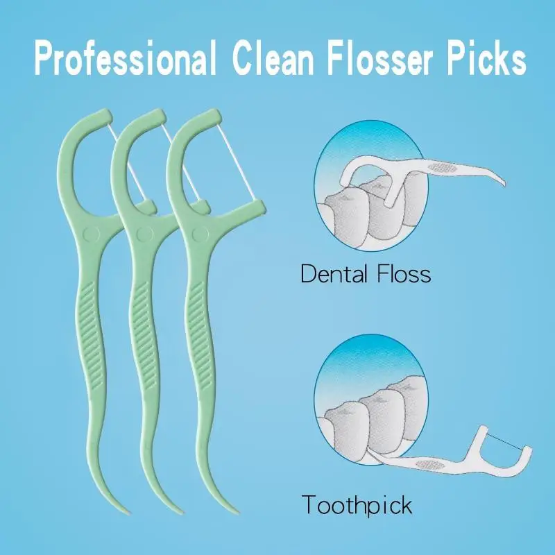 

50/100/200pcs Ultra-Fine Floss Mint Flavor Home Set Portable Disposable Care Floss Rods Deep Cleaning For Oral Care