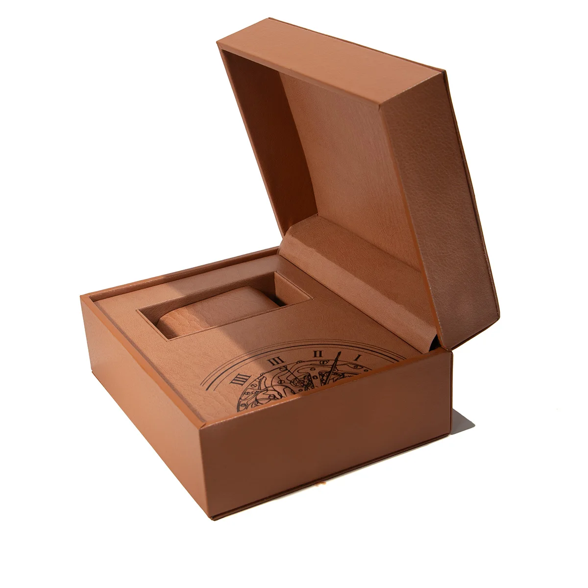 Fashion PU Watch Box Cardboard Case Bangle Bracelet Wrist Watch Jewelry Present Black Gift Box Square Watch Box