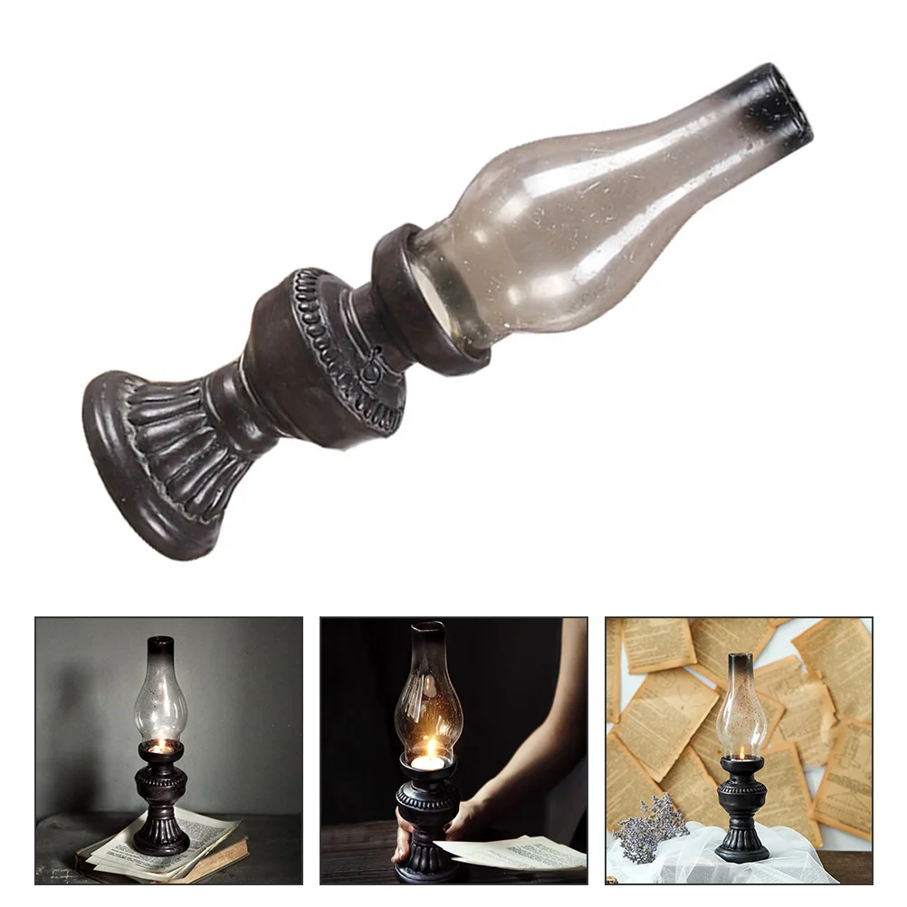 

Retro Oil Lamp Vintage Lamp Creative Resin Craft Desktop Ornament Table Decor Photographic Prop Party Centerpiece