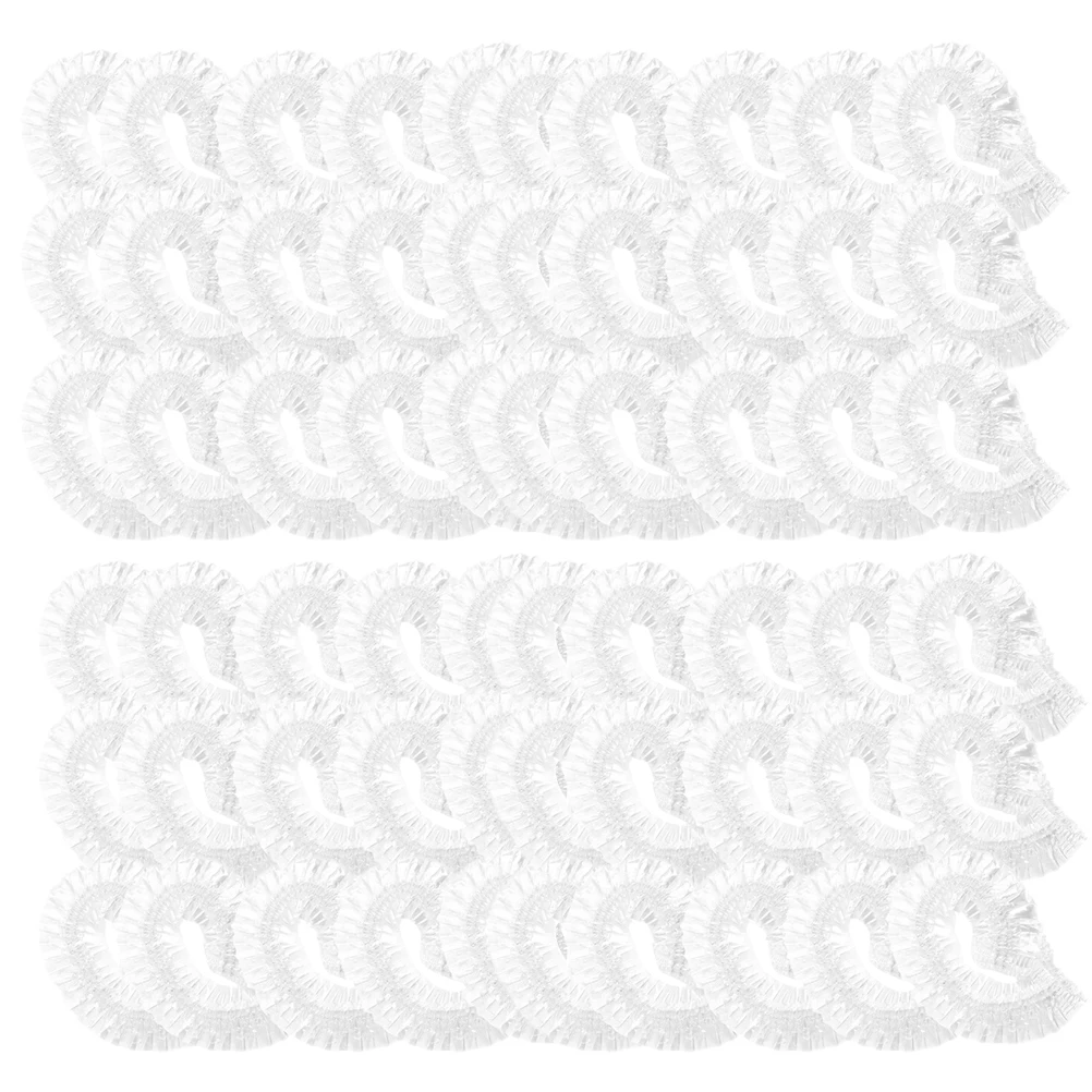 

300 Pcs Waterproof Shower Cap Elastic Hair Bathroom Clear Hat Caps Salon Lady Disposable Plastic Bathing Non Disposable Reusable