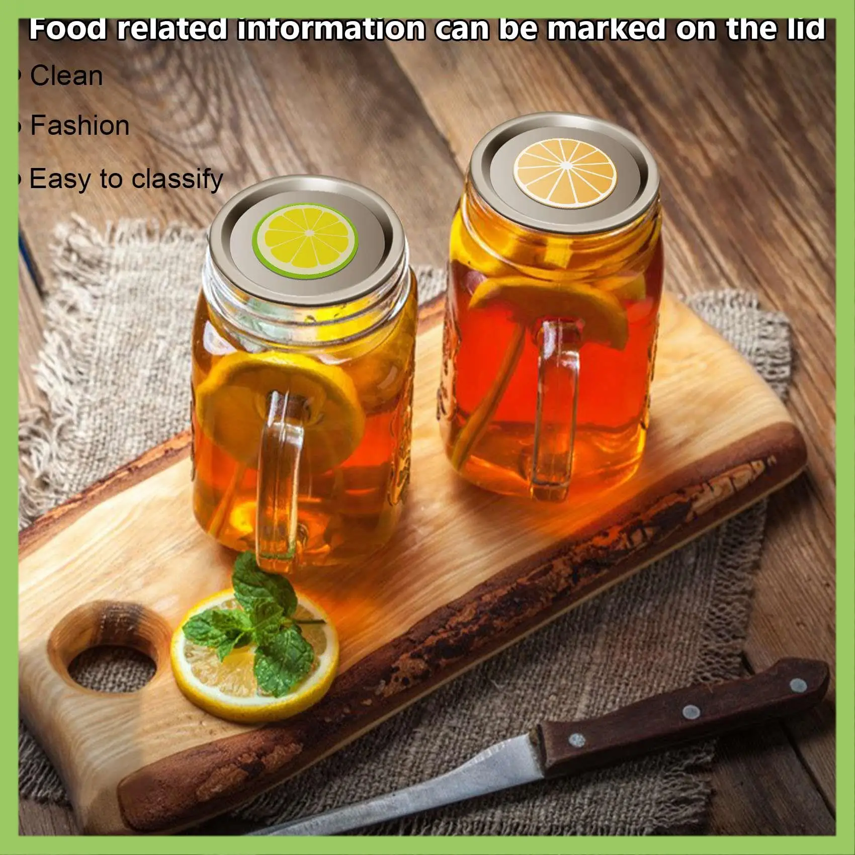 

100 Pcs Wide Mouth 86 MM Jar Canning Lids, Reusable Leak Proof Split-Type Silver Lids With Silicone Seals Rings
