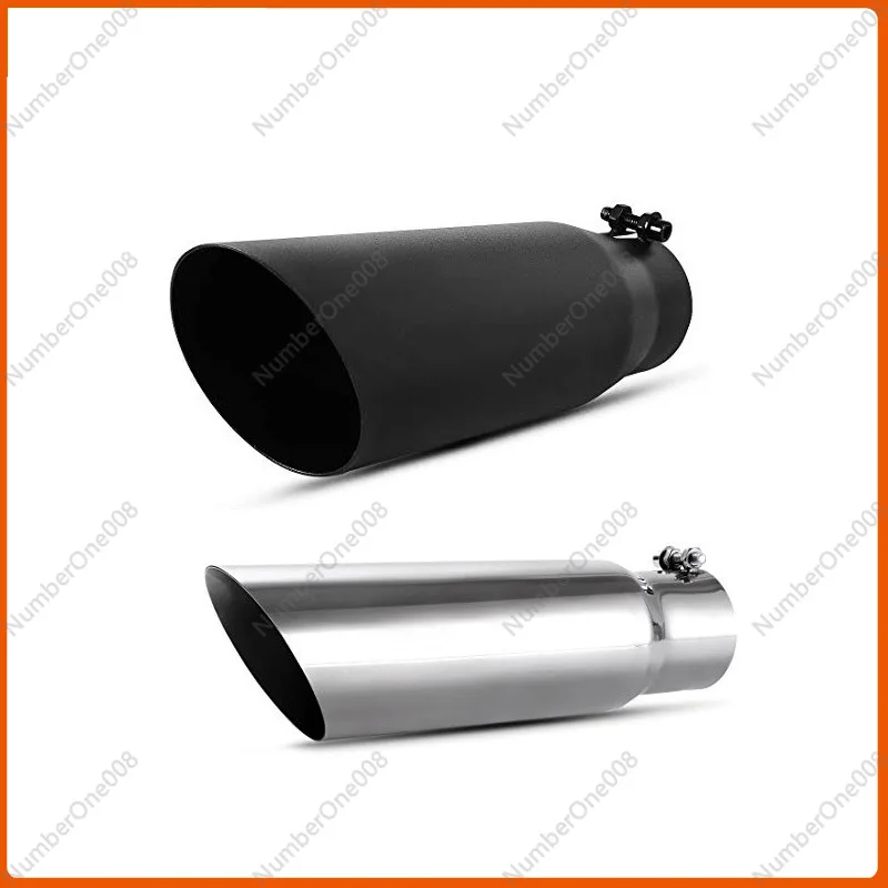 

Factory Direct Cross-Border Amazon Model Suitable for Car Modified Pieces Exhaust Pipe Black Silver Stainless Steel Tailpipe