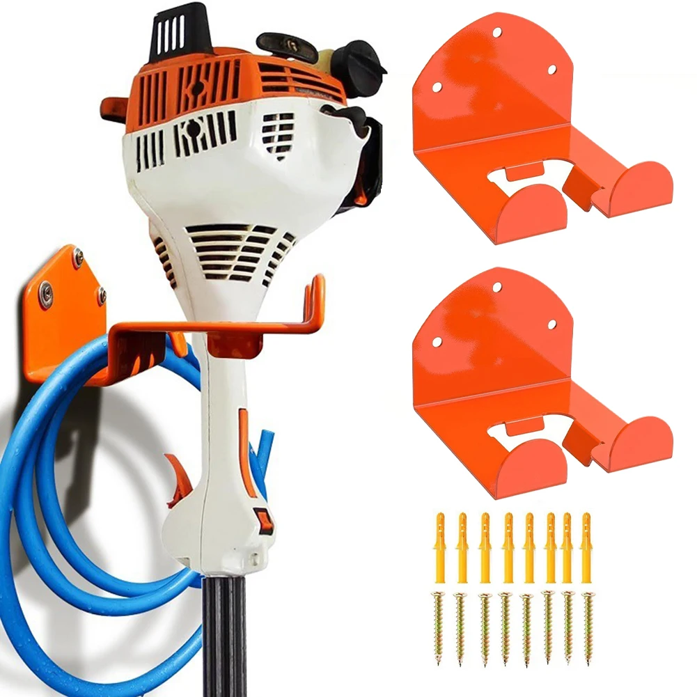 Suporte de parede para cortador de grama, cabide organizador de jardim, armazenamento de garagens, suporte para grama, ferramentas de jardim montadas na parede