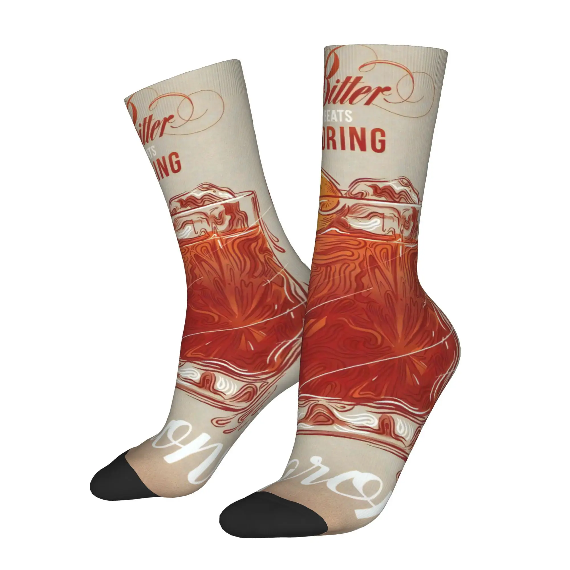 

Funny Sock for Men Beverage Pattern Hip Hop Harajuku Happy Quality Pattern Printed Crew Sock Novelty Gift