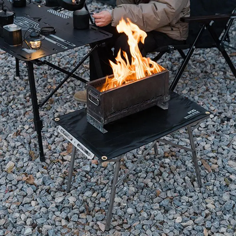 Portable Fire-proof Mat Outdoor barbecue camping double-sided silicone glass fiber cloth Fire resistant and flame retardant mat