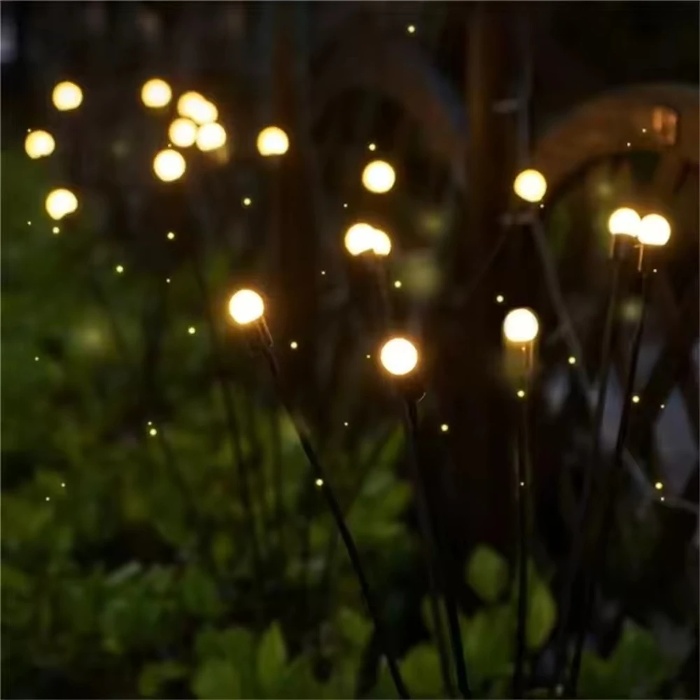 LED Solar Firefly Light Outdoor Waterproof Solar Garden Lamp Fairy Landscape Light Decor for Patio Fence Yard Pathway